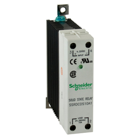 Schneider Electric Solid State Relay; 20A; 1-NO; 4-32VDC IN; 24-280VAC OUT; DIN Rail or Panel Mount; Zero Crossing; LED; Fingersafe
